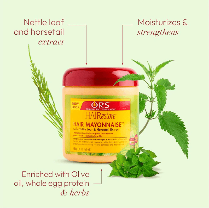 ORS™ HAIRestore Hair Mayonnaise with Nettle Leaf and Horsetail Extract for Natural and Relaxed Hair (222 g / 8 oz)